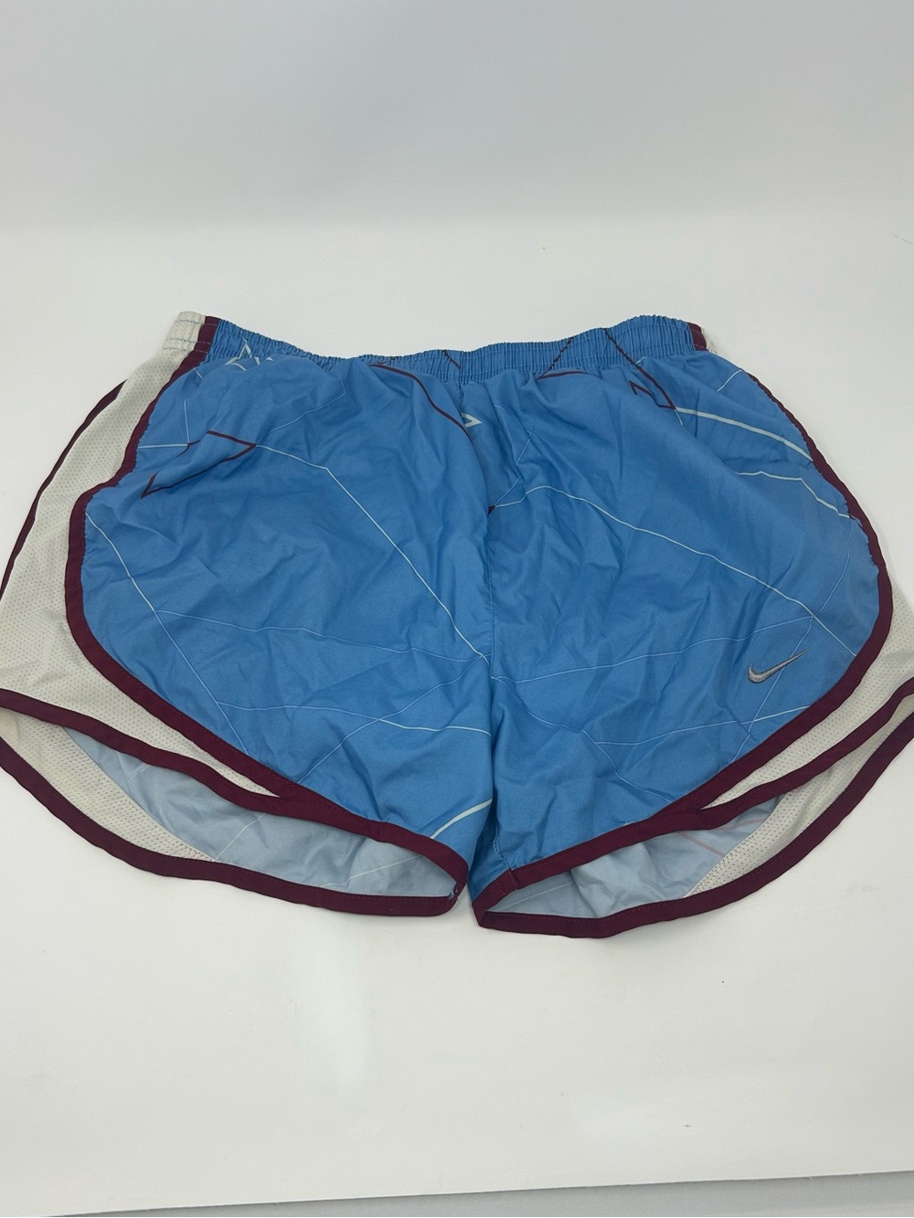 Nike Blue Athletic Shorts with Maroon Trim Dri-Fit R10